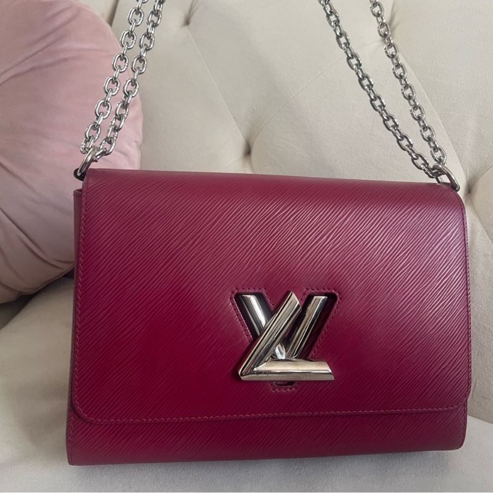 Louis Vuitton Burgundy Chain Epi Twist Bag - Picture 3 of 17